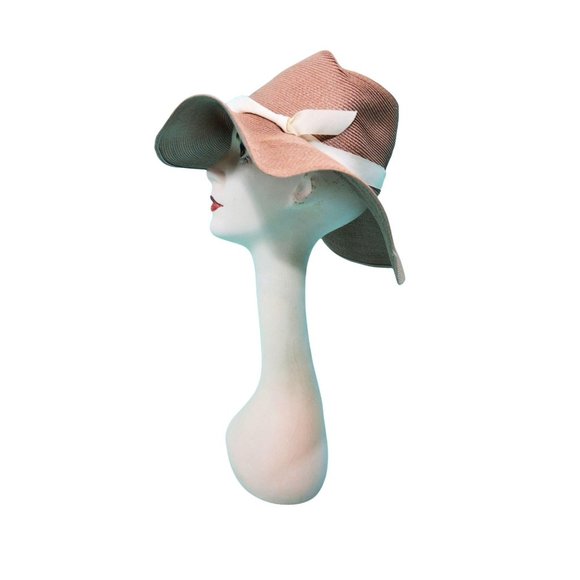Vintage 1970s Sun Hat Tan Floppy Beach Doree of New York | 22 - Picture 6 of 10